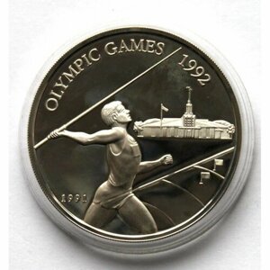Самоа 10 тала 1991 PROOF! Серебро XXV летние олимпийские игры В барселоне метание копья