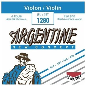 Savarez 1280 Argentine комплект струн для скрипки, c бобиной, стандартное натяжение