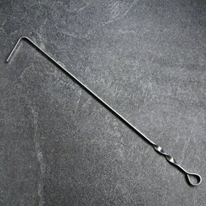 Шафран Кочерга из нержавеющей стали, ручка - кольцо, ширина - 12 мм, 60 см