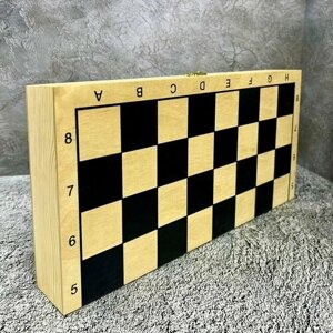 Шахматная доска гроссмейстерская без фигур классическая деревянная, 40 см