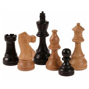 Шахматные фигуры с утяжелением «Американский стаунтон №6», из бука (h=4,6-9,6 см. d=2,5-3,5 см.)