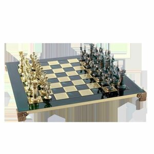 Шахматный набор Греко-Романский Период 28*28*1.8; H 5.4 см дерево, замак, латунь, бронза KSVA-MP-S-3-A-28-GRE