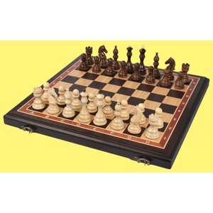 Шахматы Арарат (венге-дуб, клетка 4,5 см)