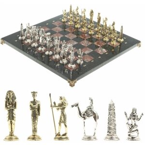 Шахматы "Древний Египет" доска 40х40 см креноид змеевик 122629