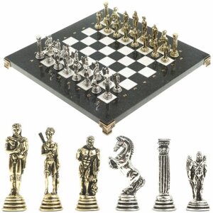 Шахматы "Икар" доска 32х32 см из камня мрамор 122678