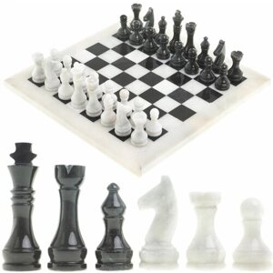 Шахматы "Классические" из мрамора доска 30х30 см 123971