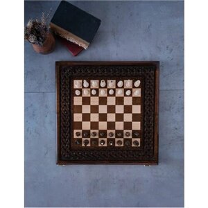 Шахматы-нарды настольная игра Окантовка