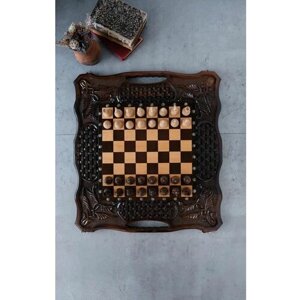 Шахматы-нарды настольная игра Плетенка