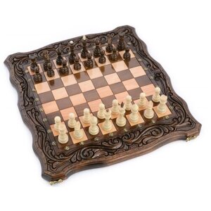 Шахматы + нарды резные "Контргамбит" 50, Harutyunyan