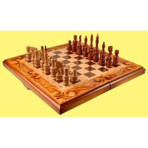 Шахматы, нарды, шашки Медведь (с классическими фигурами, большие)