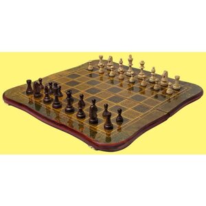 Шахматы, нарды, шашки Минарет (тёмная рамка, филигранные, большие)