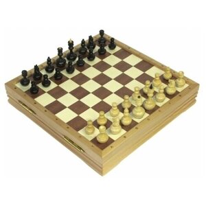 Шахматы-Неваляшки малые деревянные (высота короля 2,50) 32*32 см 999-RTC-2269