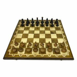Шахматы подарочные Вудгейм с доской Премиум турнирной складной, 50х25х4.5 см, бук