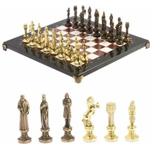 Шахматы "Ренесанс" доска 36х36 см мрамор, лемезит фигуры цвет бронза-золото 124883