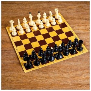 Шахматы "Русские игры"доска из микрогофры 40х40 см фигуры пластик король h=10.2 см)