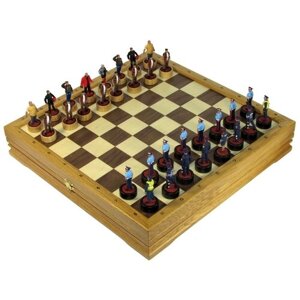 Шахматы с раскрашенными оловянными фигурами «Вечное противостояние»