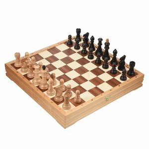 Шахматы-шашки деревянные "Стандартные" 43х43 см