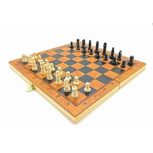 Шахматы, шашки, нарды 3 в 1, 24 см / Настольная игра