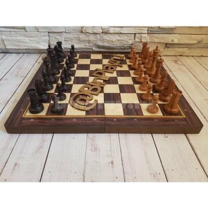 Шахматы складные Победа береза эко, 50мм с утяжеленными фигурами