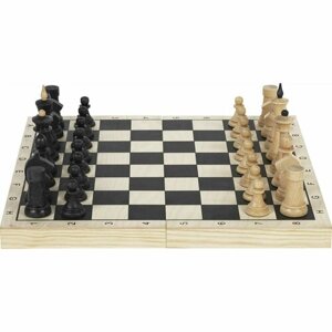 Шахматы турнирные, деревянные, большая доска 40х40 см, золотая сказка, 664670