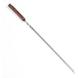 Шампур уголок, с деревянной ручкой Эко рабочая часть - 50 см, 73 х 12 см, сталь - 2 мм,