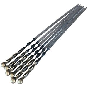 Шампура со стальной ручкой сталь 2,5мм - номер 21 (6 шт. Кованые Изделия