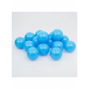 Шарики для сухого бассейна с рисунком, диаметр шара 7,5 см, набор 500 штук, цвет голубой, Соломон