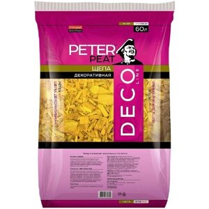Щепа декоративная PETER PEAT Deco Line желтая, 60 л