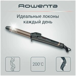 Щипцы для завивки волос Rowenta Curling Dunes CF3227F0, черный, 25 мм, вращение шнура вокруг оси