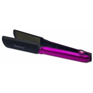 Щипцы-Гофре Professional Hair Straightener GM-2819W /4 режима/Турмалиново-керамическое покрытие/45ВТ/Быстрый нагрев/Индикатор питания/Черно-розовые