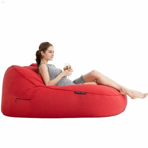 Шезлонг для бассейна Satellite Twin Sofa - Crimson Vibe (светло-красный, оксфорд) - садовая мягкая уличная мебель