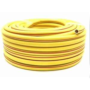 Шланг резиновый AQUA FORCE (Soft touch) желтый, резиновый, 3/4" 50м
