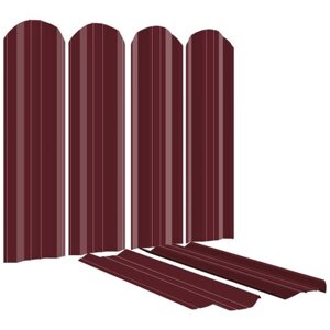 Штакетник металлический (евроштакетник) ЭКО-М (М-образный, двусторонний цвет RAL 3005/3005 красное вино, ширина планки 95мм) высота 0.5м, 10 шт
