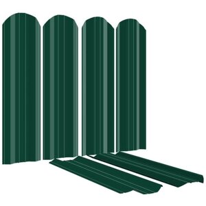 Штакетник металлический (евроштакетник) ЭКО-М (М-образный, двусторонний цвет RAL 6005/6005 зеленый мох, ширина планки 95мм) высота 0.5м, 10 шт