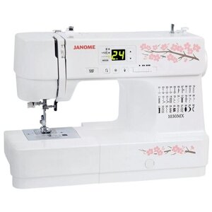 Швейная машина Janome 1030MX, белый/цветы