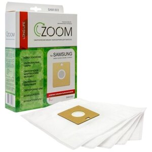 Синтетические пылесборники ZOOM 5 шт для пылесоса Samsung SC4197 CLEANFORCE