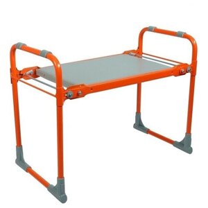 Скамейка-перевёртыш садовая складная 56 x 30 x 42,5 см, оранжевая, максимальная нагрузка 100 кг