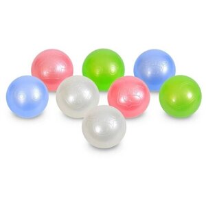 Соломон Шарики для сухого бассейна «Перламутровые», диаметр шара 7,5 см, набор 50 штук, цвет розовый, голубой, белый, зелёный