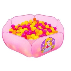 Соломон Шарики для сухого бассейна с рисунком «Флуоресцентные», диаметр шара 7,5 см, набор 60 штук, цвет оранжевый, розовый, лимонный