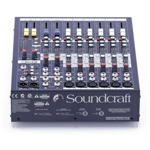 Soundcraft EPM6 микш. пульт, 6 mono + 2 stereo, 2 aux, 60мм фейдер