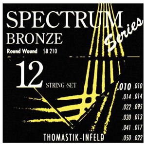 Spectrum Bronze Комплект струн для 12-струнной акустической гитары, бронза, 10-50, Thomastik