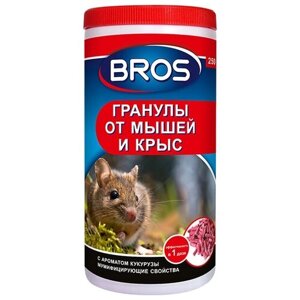 Средство BROS Гранулы от мышей и крыс, банка, 0.25 кг, 15 шт.