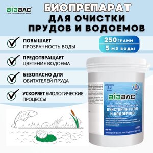 Средство для очистки водоемов BIOBAC, 250гр