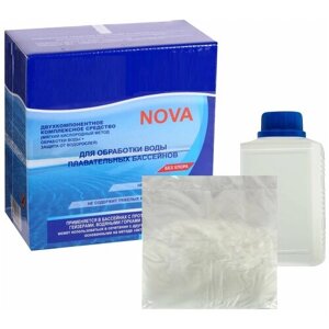 Средство Nova для очистки и дезинфекции воды, 1,5кг, применимо для бассейнов всех видов и объемов. В основе активный кислород, воздействующий на водор