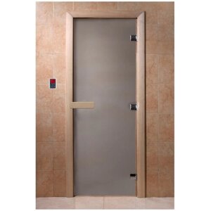Стеклянная дверь Дорвуд сатин, правая, 1900х700 мм, 1900х700 мм, коробка в комплекте, цвет: серый