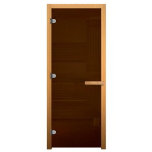 Стеклянная дверь Везувий 00000017520, левая, 1930х620 мм, 2000х700 мм, коробка в комплекте, цвет: бронза