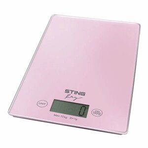 STINGRAY ST-SC5106A розовый опал весы кухонные со встроенным термометром