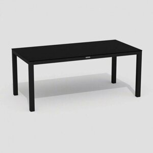 Стол Ideal Patio TELLA 180 см Карбон (Темно-Серый)/черное глянцевое стекло