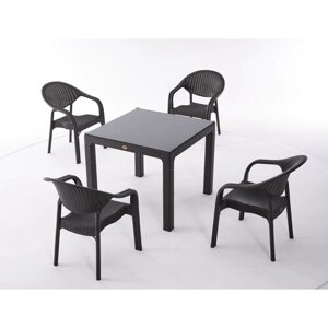 Стол квадратный, 90*90 см, RATTAN, арт. SPT-R003