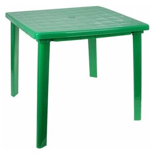 Стол квадратный, размер 80 х 80 х 74 см, цвет зеленый